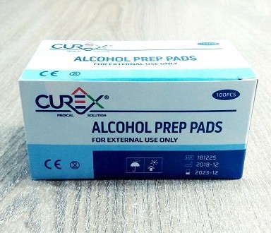 AlcoholSwab Pack of 100 Pieces Curex