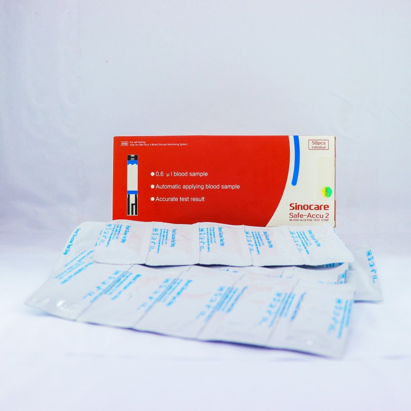 Sinocare Safe Accu 2 Blood Glucose Strip 50's Pack 50 pcs