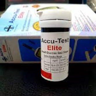 Accu Test Elite Blood Glucose Check Strip 25 pcs (No Box Only Vail)